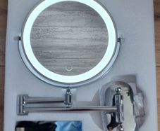 Makeup Cosmetic Vanity Mirror Bathroom Dressing Room Vanity Table Dual LED Battery USB Charging Black Chrome Brushed Vintage Gold