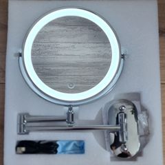 Makeup Cosmetic Vanity Mirror Bathroom Dressing Room Vanity Table Dual LED Battery USB Charging Black Chrome Brushed Vintage Gold