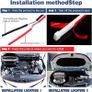 FREE SHIPPING LED Hood Light Strip, 70 Inch 12V Flexible Waterproof Daytime Running Lights for Car, Universal Engine Cover Decoration Accessories for Cars, SUVs, Trucks, Dynamic Scan Start-up Effect Image 4