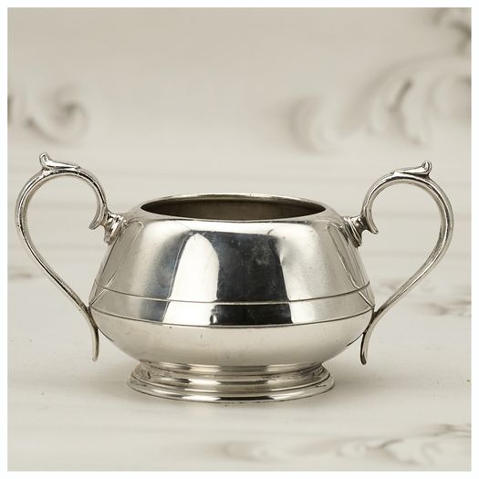 Art Deco Silver Plated Coffee Tea Service 4 Pce Walker & Hall Sheffield