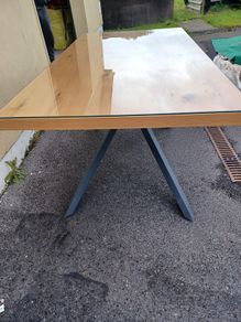 Brand New. Kitchen table160x84cm. Glass cover also included.