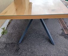 Brand New. Kitchen table160x84cm. Glass cover also included.