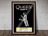 Queen Vintage Concert Poster + Ticket Slane Castle 1986 Reproduction Print