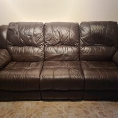 Leather Sofa and Recliner
