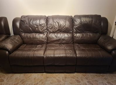 Leather Sofa and Recliner