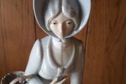 Figurine by Porcelanas Miguel Requena of Gentleman with Candlestick Jardiniere