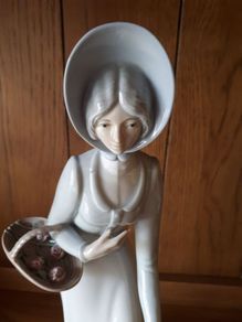 Figurine by Porcelanas Miguel Requena of Gentleman with Candlestick Jardiniere