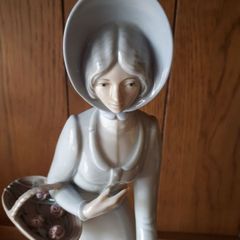 Figurine by Porcelanas Miguel Requena of Gentleman with Candlestick Jardiniere