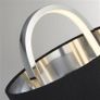 Led Table Lamp - Chrome & Opal, Black Shade Image 3