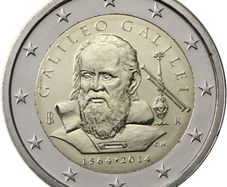 Italy 2 Euro Commemorative Coin 2014 - 450th anniversary of Galileo Galilei. Uncirculated
