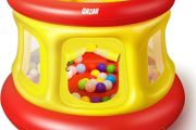 3-in-1 Inflatable Bounce House for Toddlers Under 4, Beautiful &amp; Safe Bouncer with Ball Pit &amp; Trampoline, Indoor/Outdoor Play Yard with Air Pump