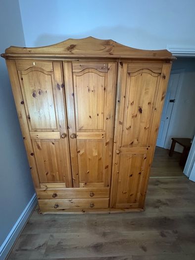 Large Pine Wardrobe - Spacious - Excellent Condition