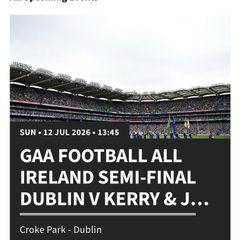 2 x Kerry vs Dublin Cusack Upper Tier