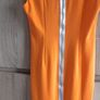 Quality dress Orange back zip Fit size SM m New Image 4