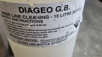 beer line wahing bottle 15 ltr