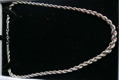 Vintage Sterling Silver Handmade Necklace, 925 Hallmarked Rope Chain 34,9g