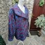 vintage Panache 80s purple floral coat large Image 2