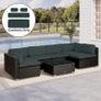 Garden Rattan Sofa Cushion Polyester Cover Replacement Outdoor- No Cushion Included, Dark Grey Image 2