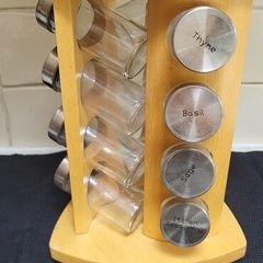 Revolving Wooden Spice Rack