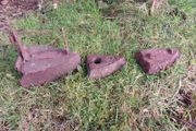 Old  Iron bases / Door Stoppers x 3