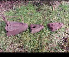 Old  Iron bases / Door Stoppers x 3