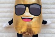Gold Energy Drink Metallic Plush approx. 30 cm. Used Please see photos
