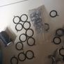 Mixed Bundle  Of  Black & Silvet Metal  Curtain  Rings. Size. Image 4
