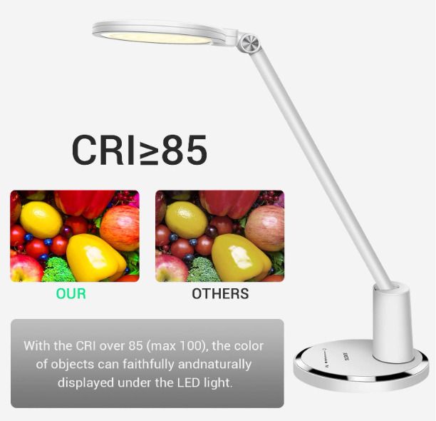 Desk Lamp, 64 pcs LEDs Eye-Caring Table Lamps, 10 Brightness Levels with 5 Lighting Modes LED Desk Light