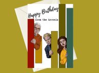 main image for ad Only Murders in the Building Happy Birthday from the Arconia A5 Card