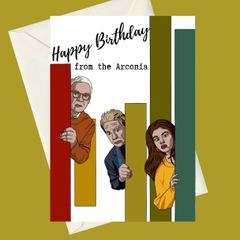 Only Murders in the Building Happy Birthday from the Arconia A5 Card