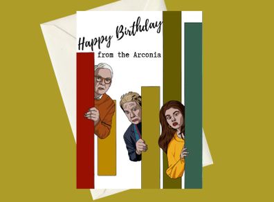 Only Murders in the Building Happy Birthday from the Arconia A5 Card