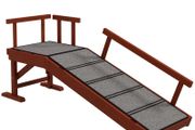 Wooden Dog Ramp with Removable Guardrails, Non-Slip Surface, 125 cm Long, Brown