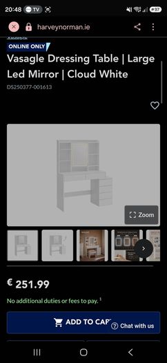 Free vanity unit/ beauty station. Never used drawer part still in box unassembled. NO mirror included
