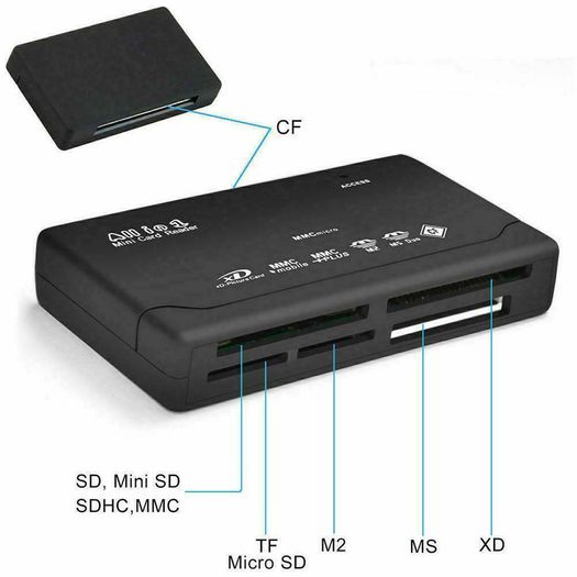 10x All in One USB 2.0 Multi Memory Card Reader SD CF MS MicroSD 4 Slot BULK / WHOLESALE reader