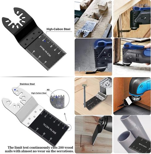 31 PCS Oscillating Saw Blades, Premium Multitool Blades Kit for Wood Metal Plastics, Oscillating Tool Blades, Quick Release Tool Saw Blades (FREE POSTAGE)