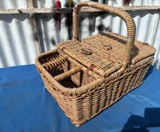 Vintage picnic basket