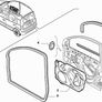 LH Glass Rubber (Fiat Panda) Image 2