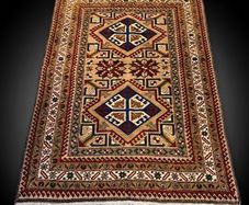 Vintage Turkish Hand Knotted Kars Kazak Rug