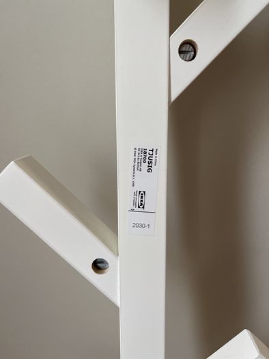 Ikea Tjusig White Coat Rack Hanger