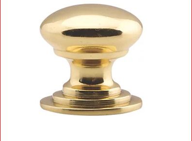 Carlisle Brass Victorian Cupboard Knob Polished Brass 25mm