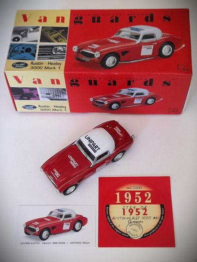 Diecast Model Austin Healey 3000 Mk1 Rally - Collectable Vanguards 1:43