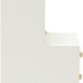 Bedside Table Elegant End Table White Storage Shelves and 2 Drawers Image 3