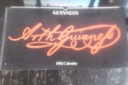 a 1981 guinness calendar  with lots of poets