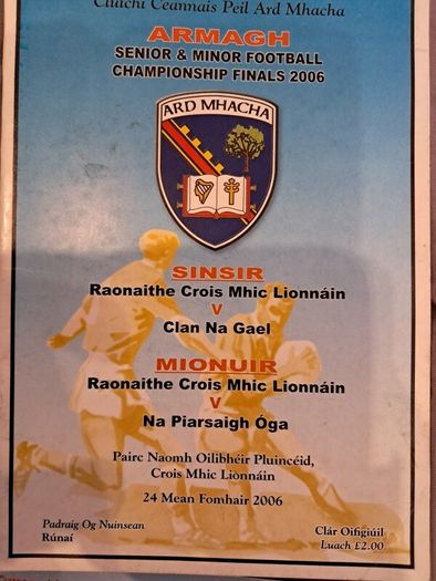 9 x Armagh GAA Club Final Programmes