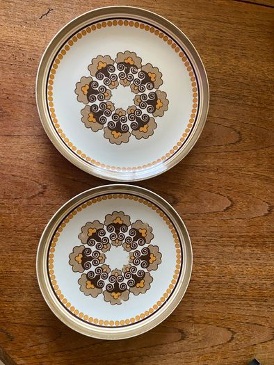 Mid Century Vintage Plates x 2 Polovi Germer Large Plates