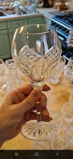 Genuine Waterford Crystal Wine Glass Discontinued Grainne Pattern