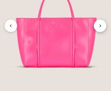 Anxious preoccupied handbag mid tote zipped bag neon pink