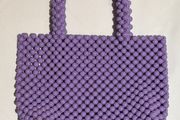 Purple Acrylic Beaded Tote Bag!