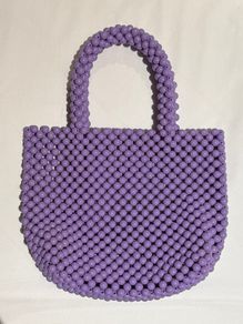Purple Acrylic Beaded Tote Bag!