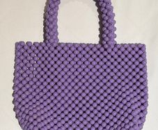 Purple Acrylic Beaded Tote Bag!